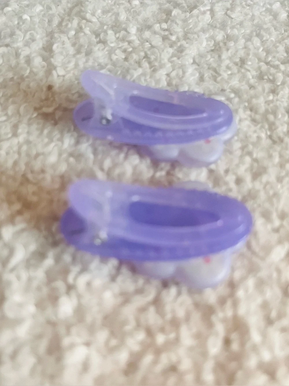 (women’s) 🍭3/$15 Kawaii Lavender Floral Hair Clips